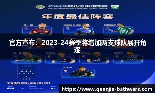官方宣布：2023-24赛季将增加两支球队展开角逐