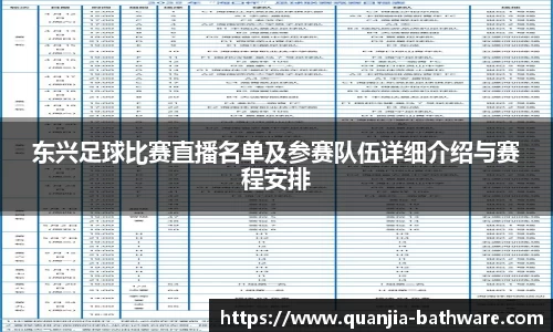 东兴足球比赛直播名单及参赛队伍详细介绍与赛程安排